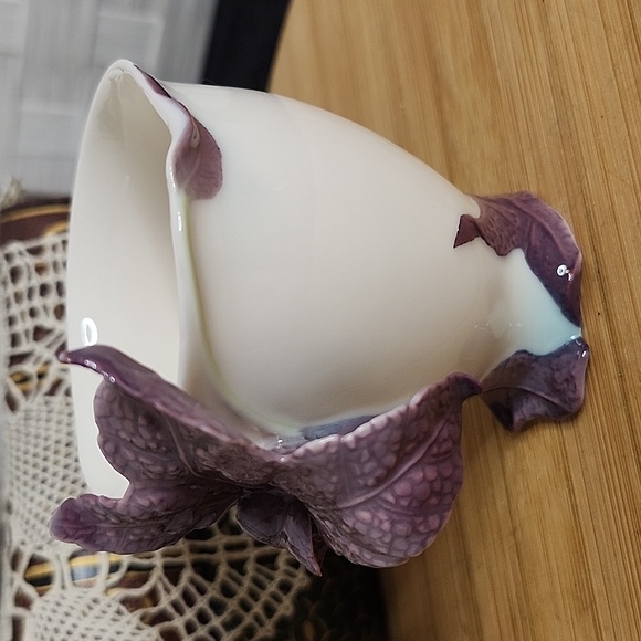 👉*VERY RARE VINTAGE* FRANZ PORCELAIN BASIL TEA CUP & SAUCER SET ~EXCELLENT COND - Picture 6 of 13